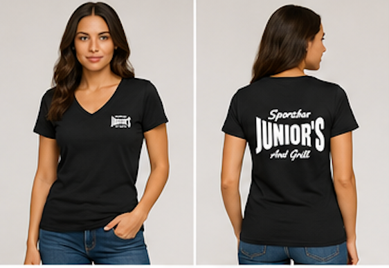 Women's Junior's Sports Bar  T-Shirts - Soft Touch