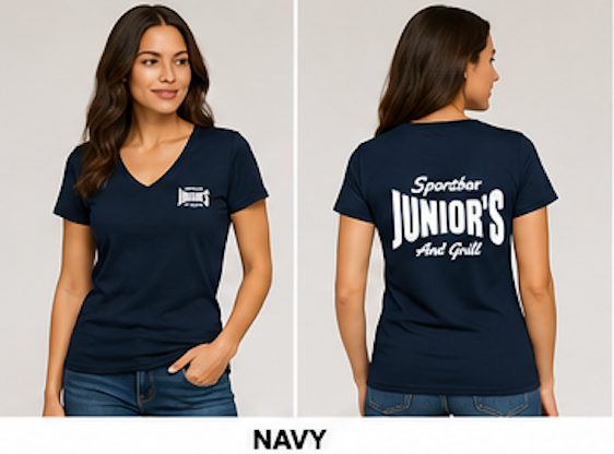 Women's Junior's Sports Bar  T-Shirts - Soft Touch