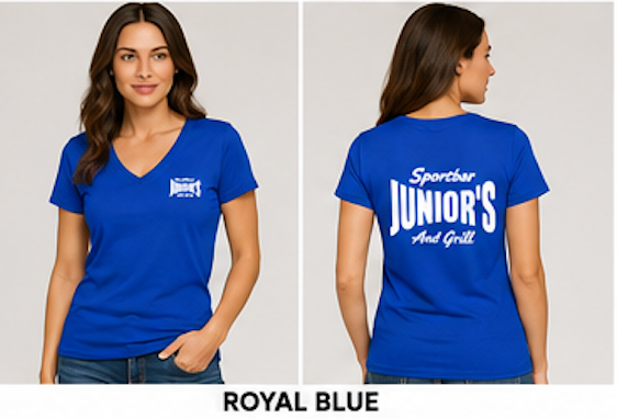 Women's Junior's Sports Bar  T-Shirts - Soft Touch