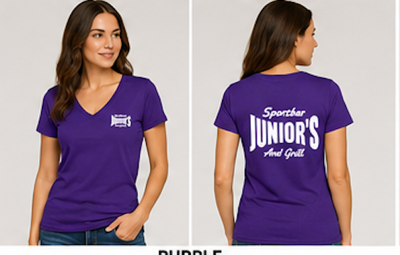 Women's Junior's Sports Bar  T-Shirts - Soft Touch