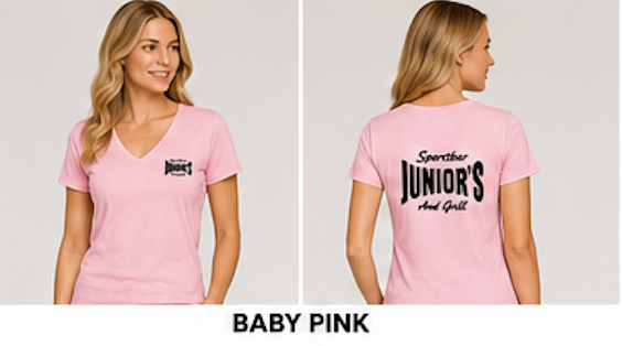 Women's Junior's Sports Bar  T-Shirts - Soft Touch