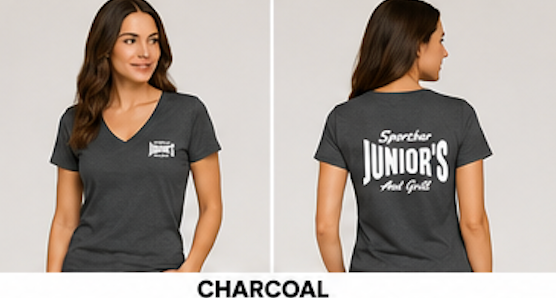 Women's Junior's Sports Bar  T-Shirts - Soft Touch